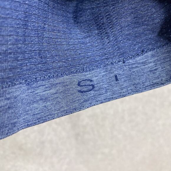 Lululemon Shirt Mens S Midnight Shadow Tempest Blue Metal Vent Tech Polo - Picture 7 of 7